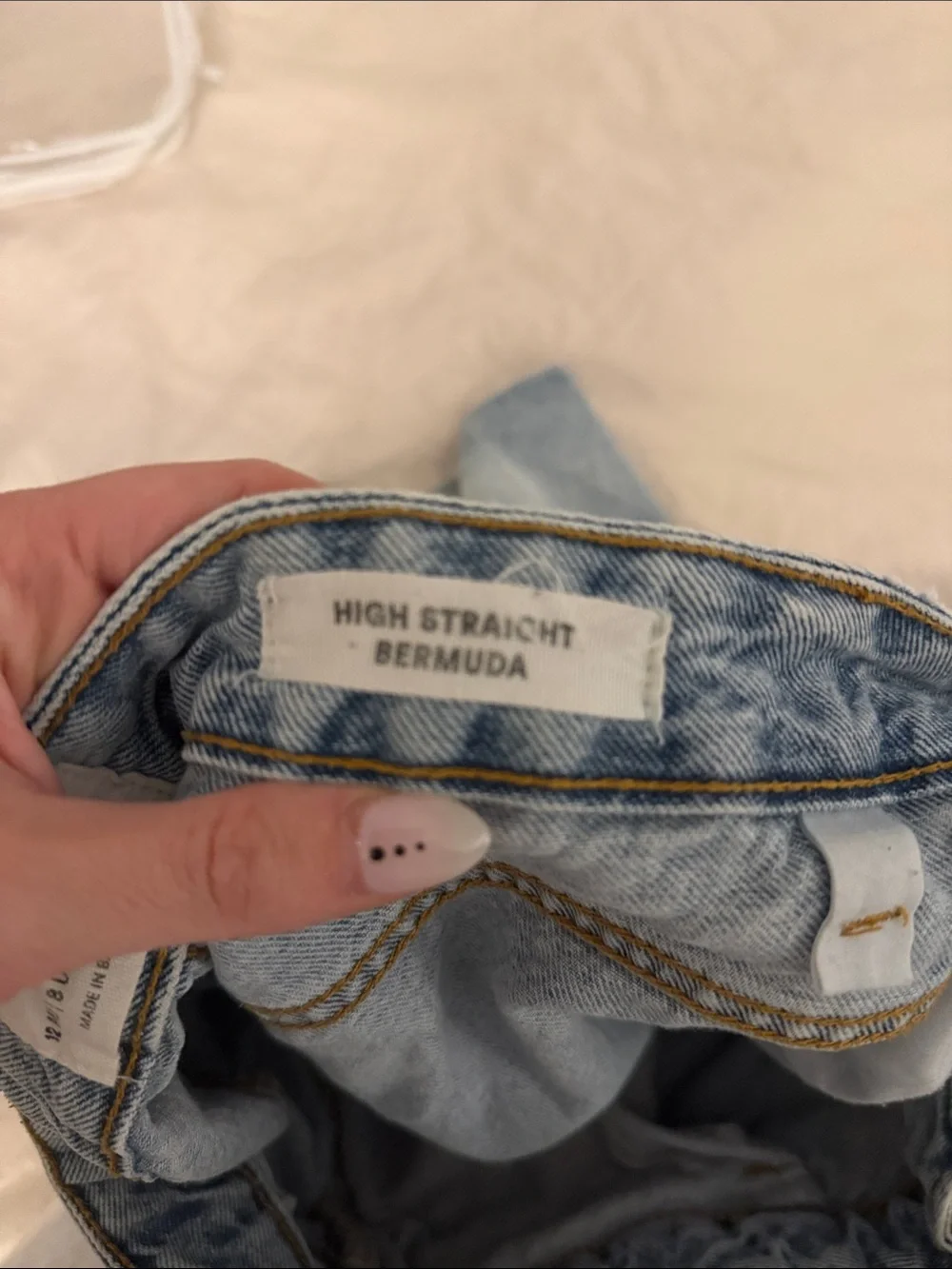 Cotton On high straight Bermuda denim shorts